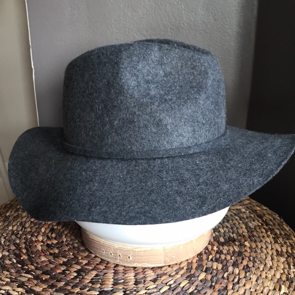 Boho charcoal grey felted 💯% wool hat. - Picture 3 of 4